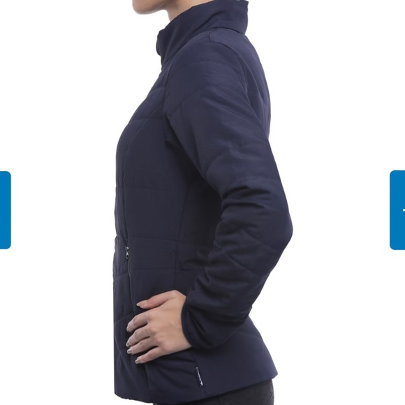 DECATHLON women Tracking padded jacket MT50 navy blue - Picture 7 of 13